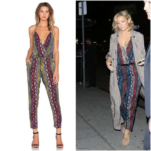 Anthropologie Pants - NWT ELLA MOSS Wonderlust Snake Halter Jumpsuit